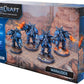 StarCraft: Tabletop Miniatures Game – Terran Marauder Expansion Set – 4 Unpainted Plastic Miniatures, 50mm Bases and 3 Game Cards – Archon Studio