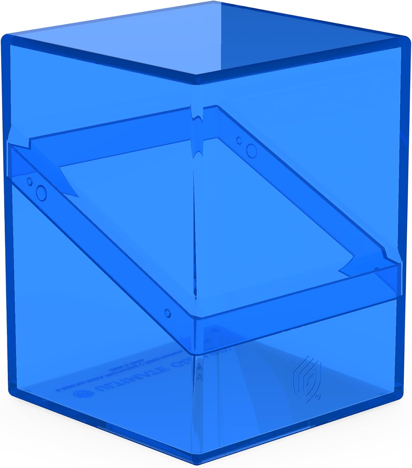 Ultimate Guard Boulder 100+ Clear, Deck Case for 100 Double-Sleeved TCG Cards, Sapphire, Secure & Durable Storage for Trading Card Games, Transparent