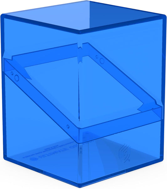 Ultimate Guard Boulder 100+ Clear, Deck Case for 100 Double-Sleeved TCG Cards, Sapphire, Secure & Durable Storage for Trading Card Games, Transparent