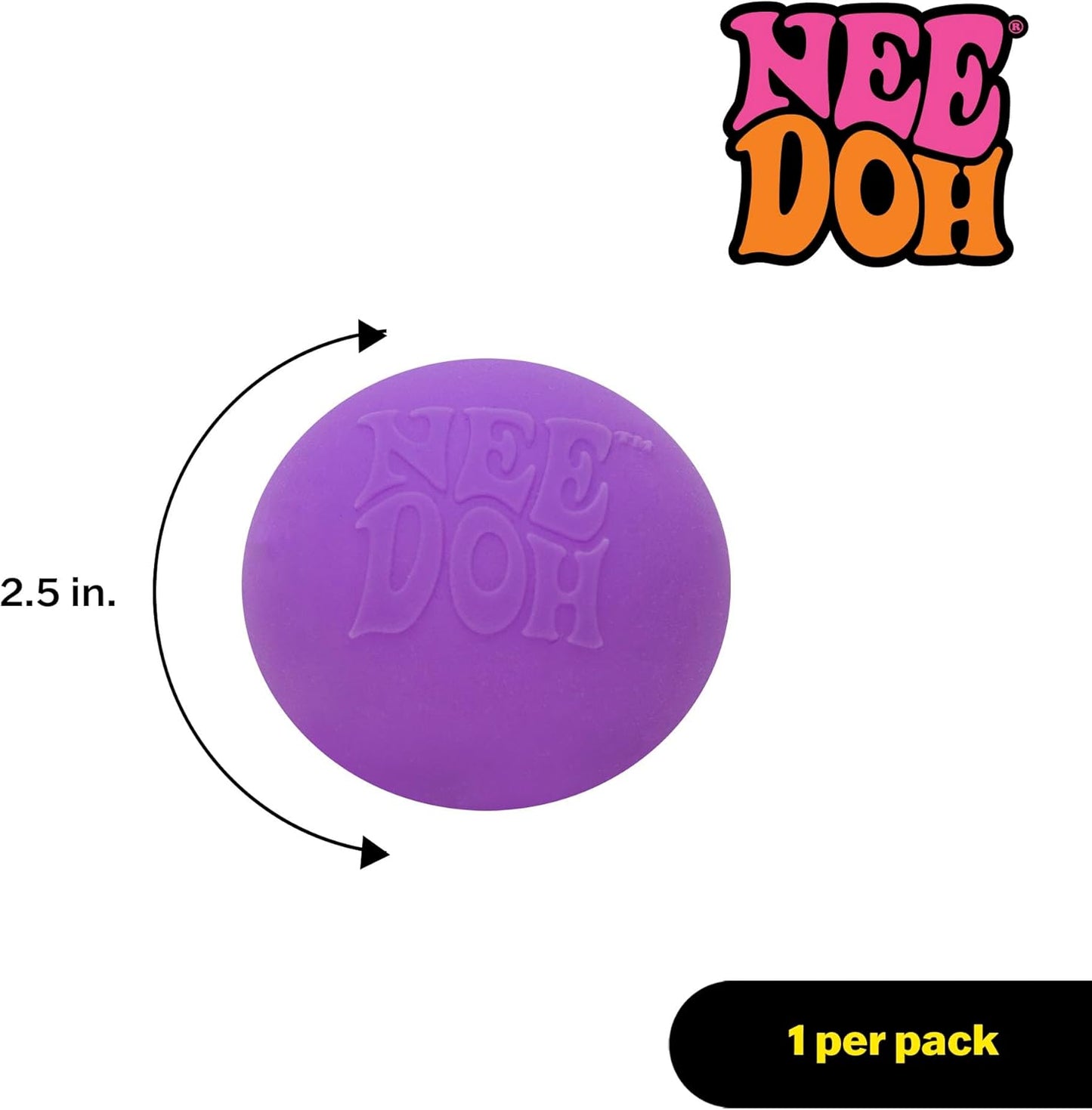 Schylling NeeDoh Original Groovy Glob - Sensory Fidget Toy - Purple - Ages 3 to Adult , 1 Count ( Pack of 1)