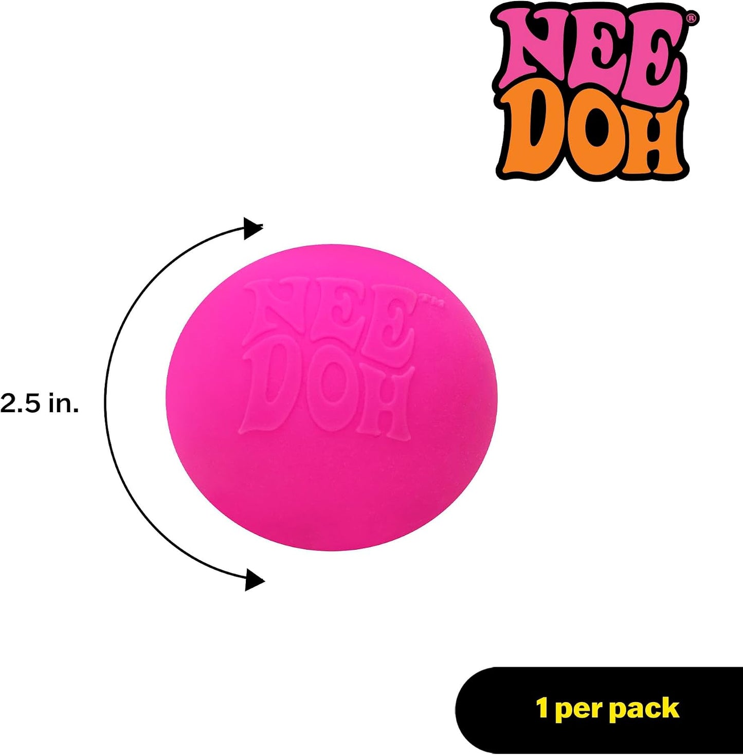 Schylling NeeDoh Original Groovy Glob - Sensory Fidget Toy - Pink - Ages 3 to Adult , 1 Count ( Pack of 1)