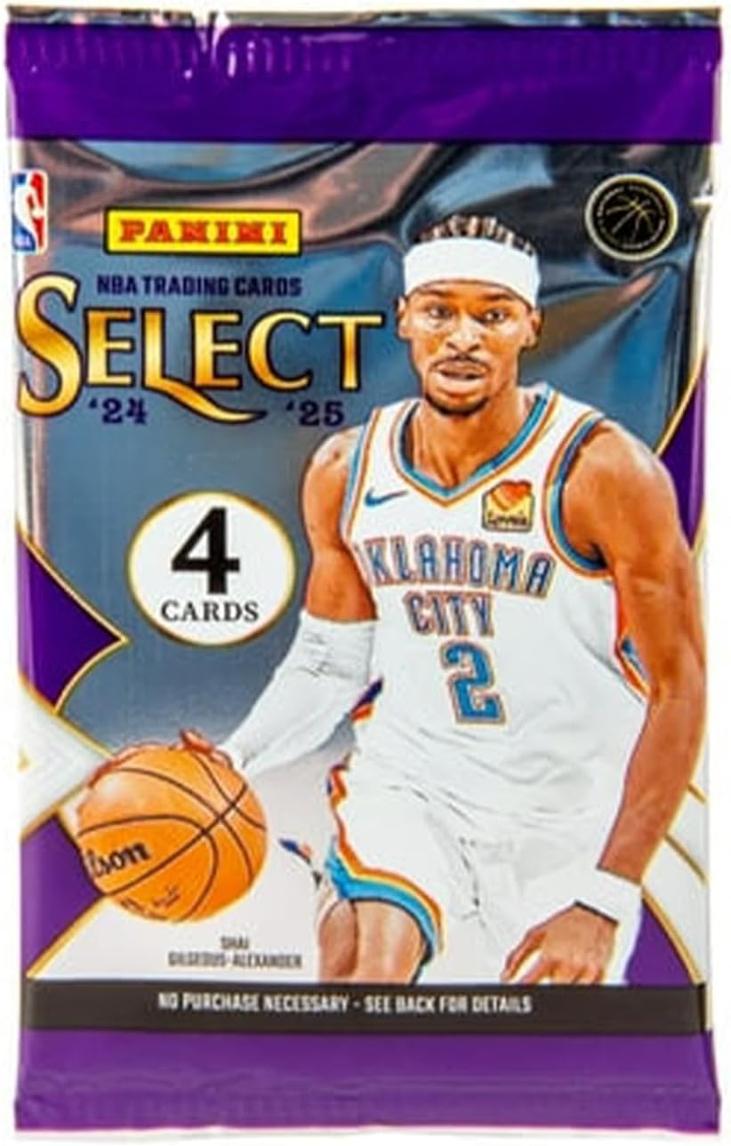 2024–25 Panini Select NBA Basketball Mega Box – Official Trading Cards – Retail Exclusive Blue & Red Prizms, Rookie Cards & Inserts