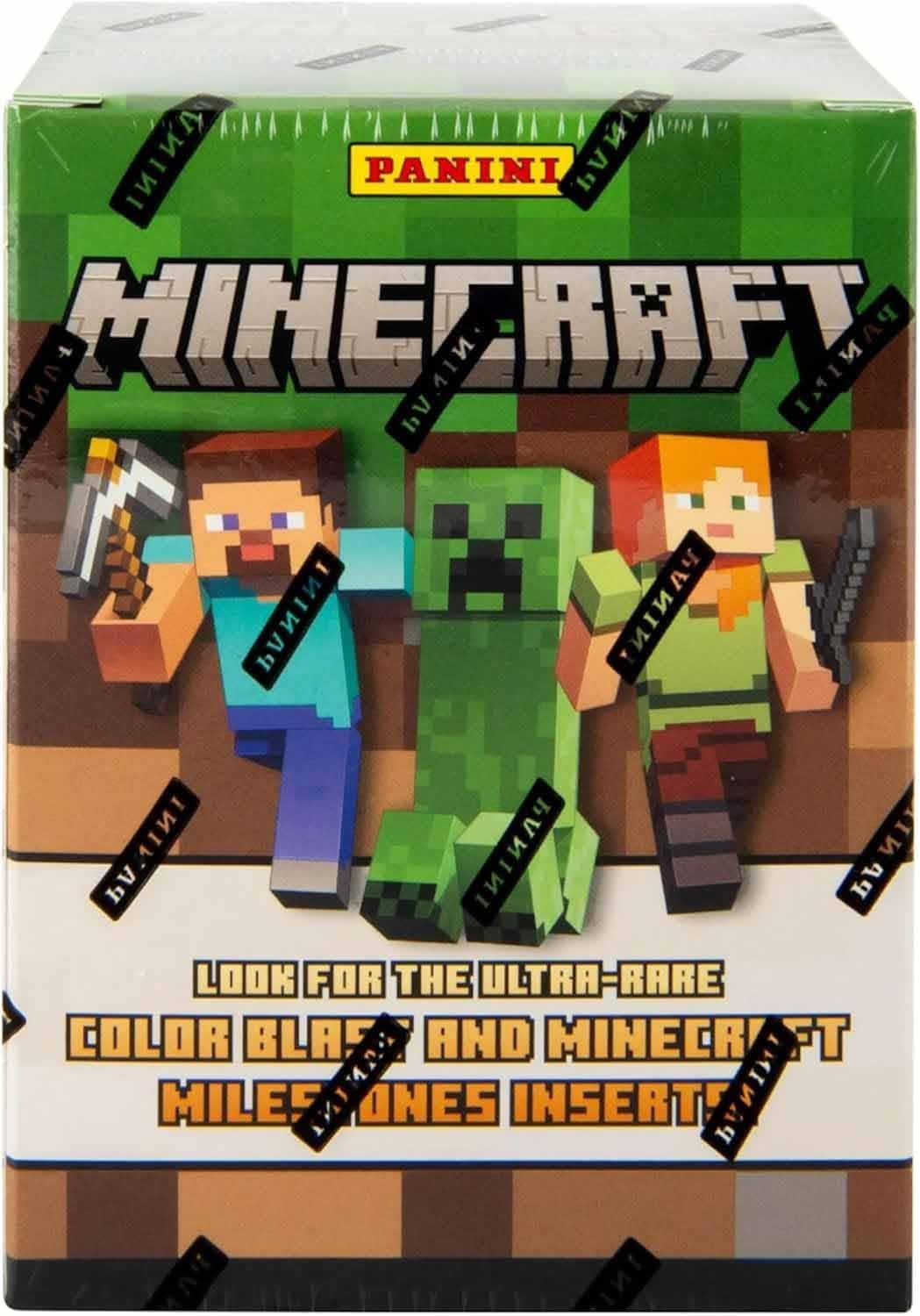 Panini Minecraft Blaster Box – Official Trading Cards, 36 Cards per Box, Foil Parallels, Rare Inserts, Retail Exclusive