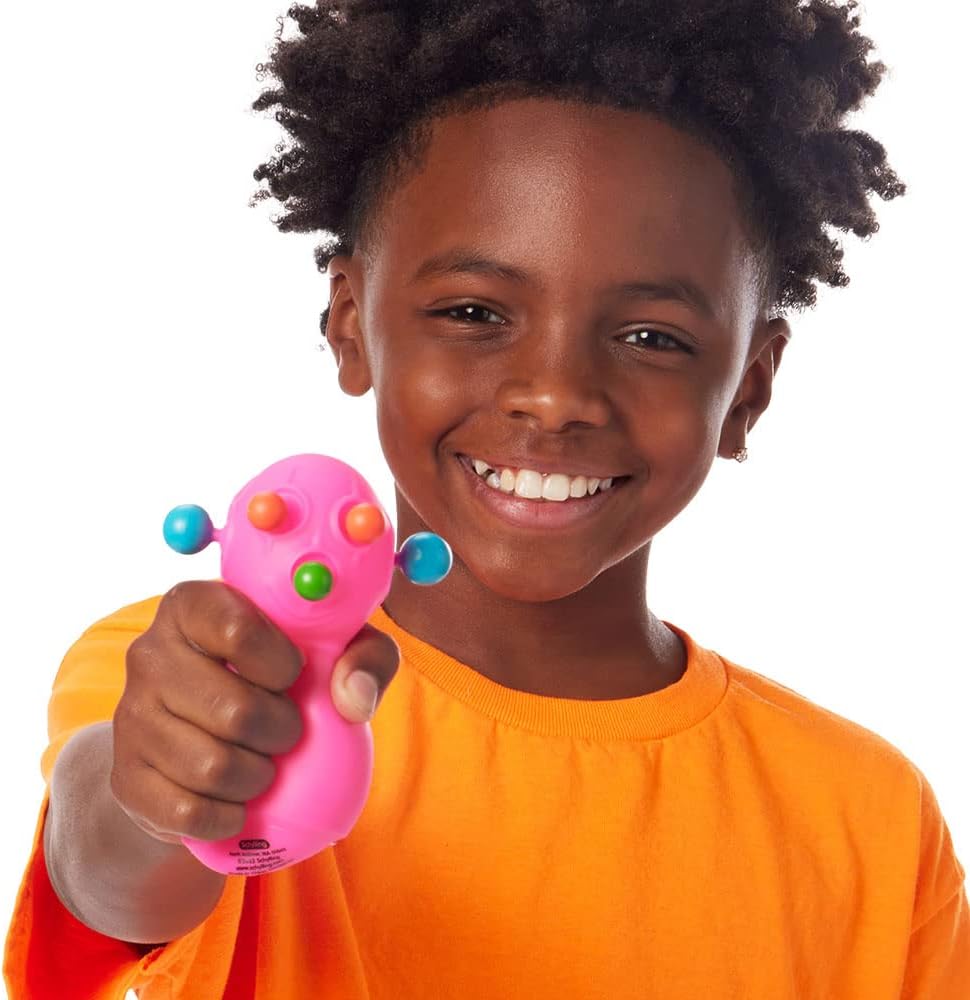 Schylling NeeDoh Panic Pete - Sensory Squeeze Toy - Popping Eyes, Ears & Nose - 4" Tall - Color May Vary (Pack of 1)