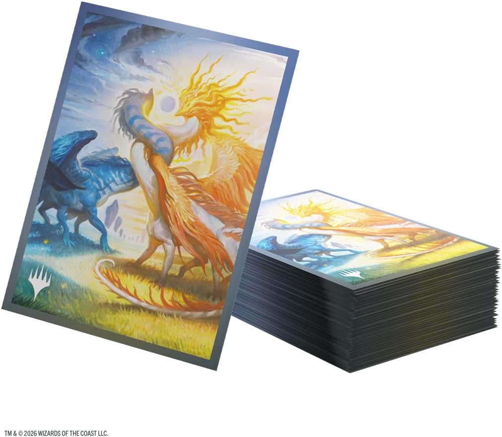 Gamegenic Magic: The Gathering Lorwyn Eclipsed Premium Art Sleeves - Celestial Reunion Design, 105 Textured Matte Sleeves, Smooth Shuffle & Card Protection, Full-Color, Acid-Free, PVC-Free