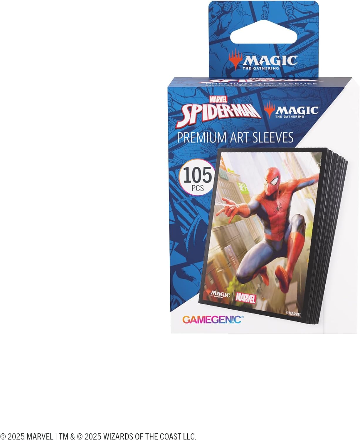 Gamegenic Magic: The Gathering Marvel's Spider-Man Premium Art Sleeves - Spider-Man - 105 Matte Textured Card Sleeves with Full-Color Artwork, Tournament-Ready & Plastic-Free Packaging