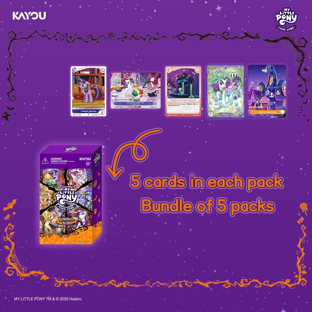 My Little Pony-Trading Card Game-Nightmare Night-Collector Box(5 Packs)-NA