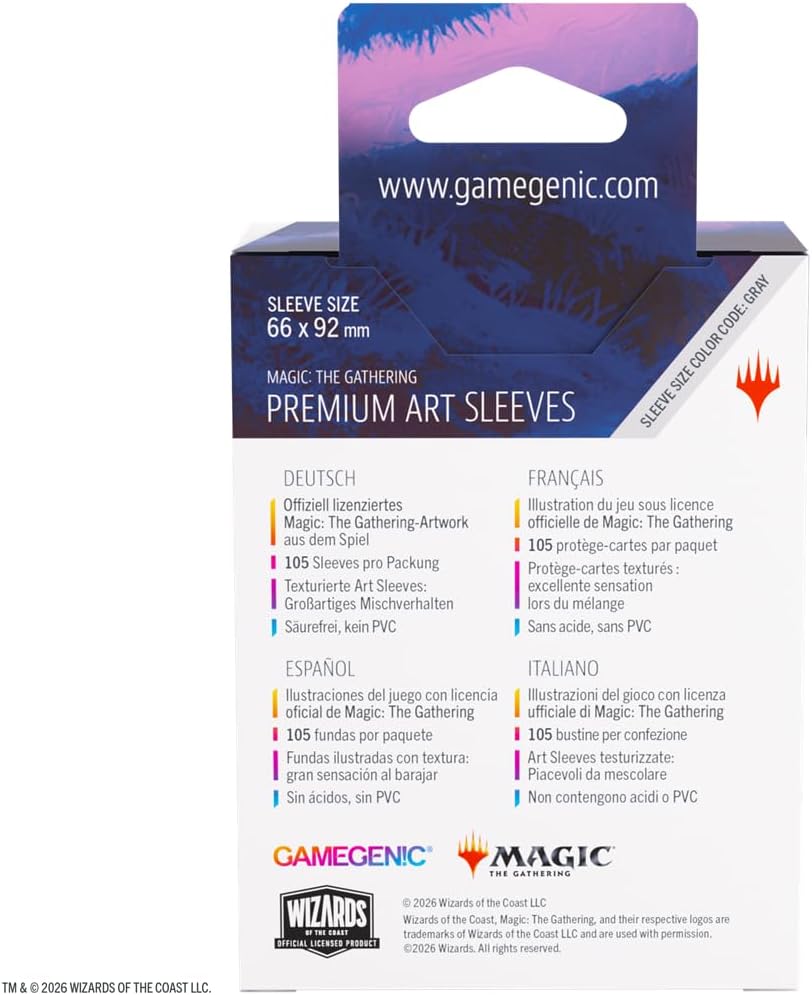 Gamegenic Magic: The Gathering Lorwyn Eclipsed Premium Art Sleeves - Eirdu, Carrier of Dawn Design, 105 Textured Matte Sleeves, Smooth Shuffle & Card Protection, Full-Color, Acid-Free, PVC-Free