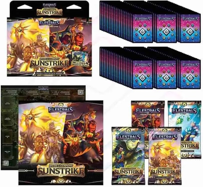 Elestrals TCG Sunstrike Ares Vs. Hephaestus Double Starter Deck [2 Decks & 4 Booster Packs]