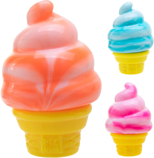 Schylling Needoh Nice Cream Cone - Sensory Squeeze Toy - Colors May Vary
