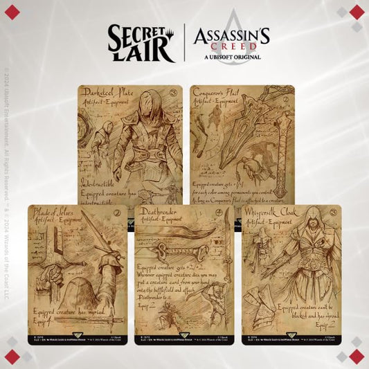 Magic the Gathering Secret LAIR X Assassin’S Creed: DA Vinci’S Designs (Rainbow Foil)