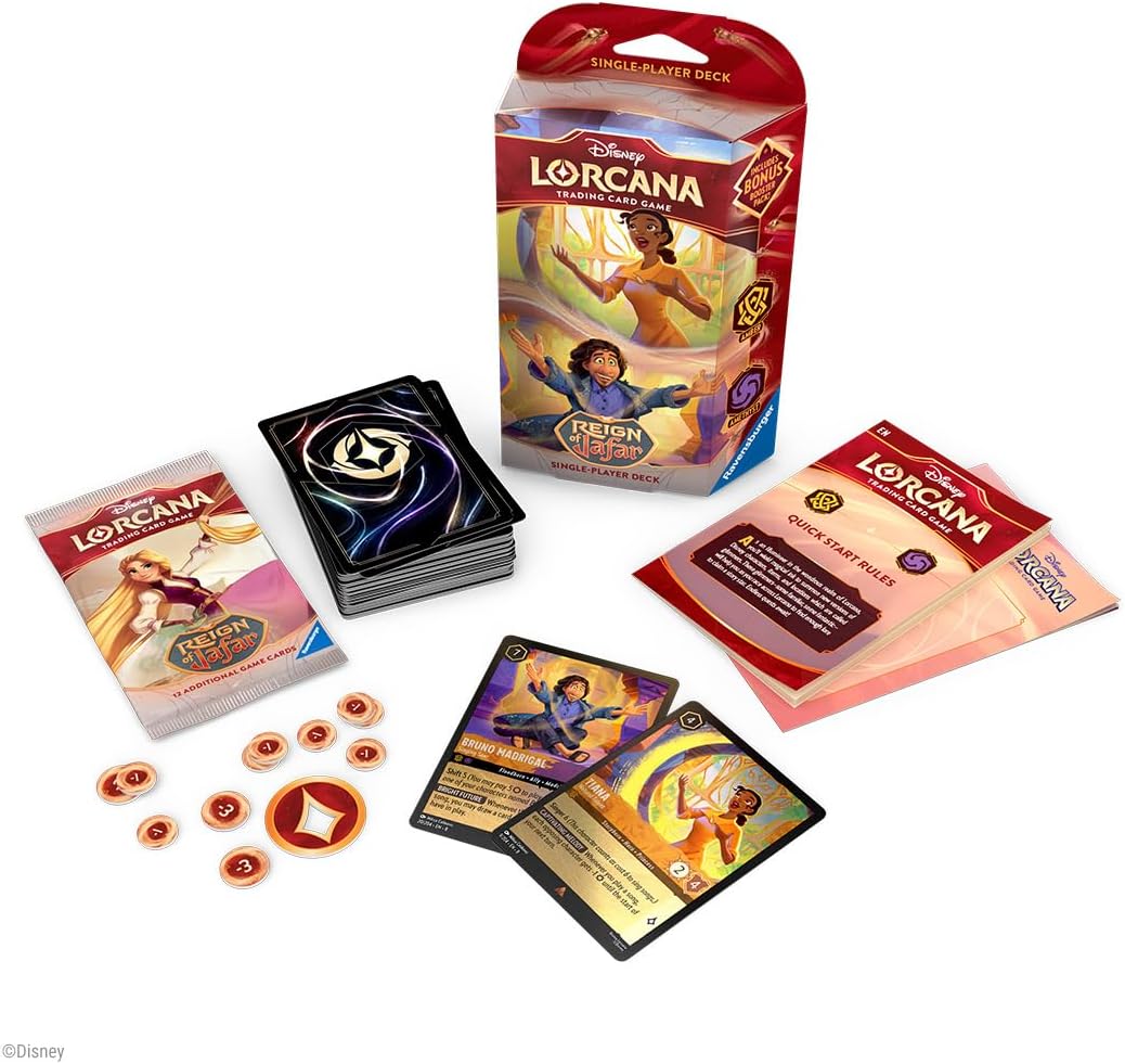 Ravensburger Disney Lorcana TCG: Reign of Jafar Single-Player Deck  Amber  & Amethyst for Ages 8 and Up | Engaging Gameplay | Over 200 Original Disney  Artworks  Collectors Emporium NY