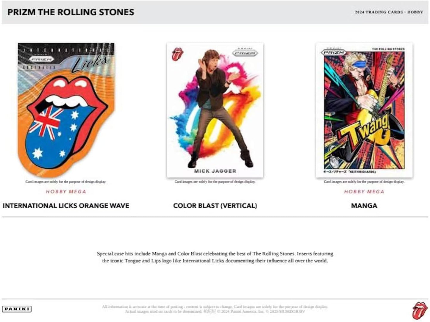Panini 2025 Prizm The Rolling Stones Trading Card Hobby Mega Box (2 Silver Base Parallels Per Hobby Mega Box)