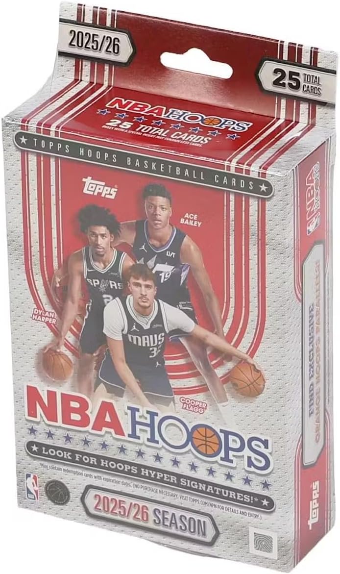2025/26 Topps Hoops Basketball Hanger Trading Card Box (Look for Hoops Hyper Signatures)