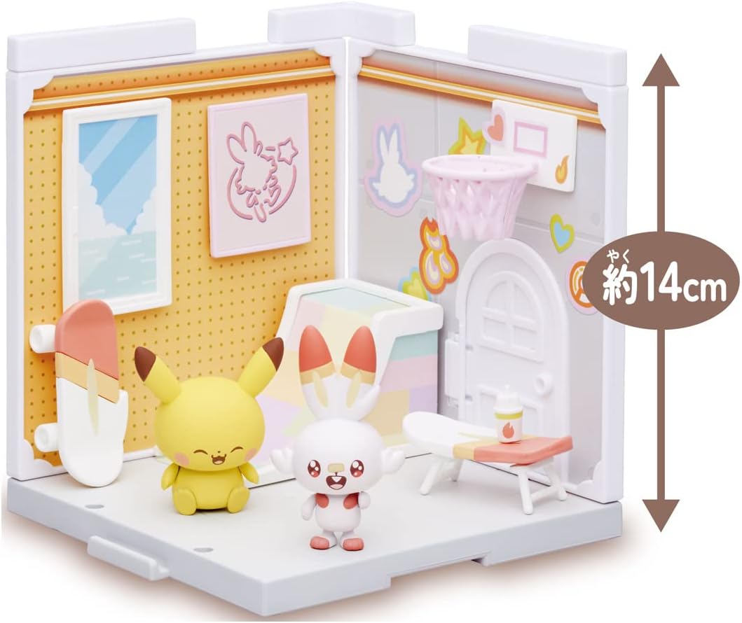 Pokemon Pocket Peace House Studio Scorbunny & Pikachu