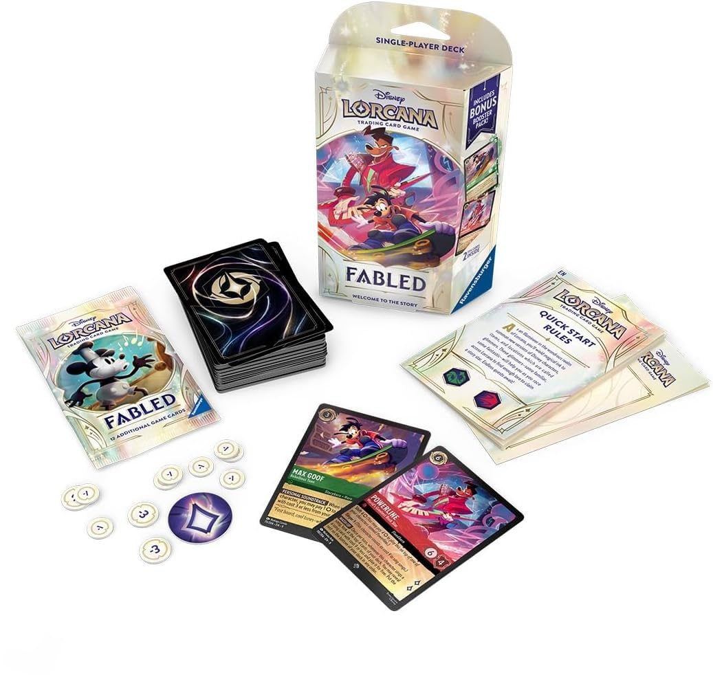 Ravensburger Disney Lorcana TCG: Fabled Single-Player Deck – Emerald & Ruby | Engaging Gameplay | Over 200 Original Disney Artworks | Ideal for Ages 8+ - Presale Ships 09/05/2025