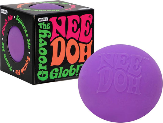 Schylling NeeDoh Original Groovy Glob - Sensory Fidget Toy - Purple - Ages 3 to Adult , 1 Count ( Pack of 1)