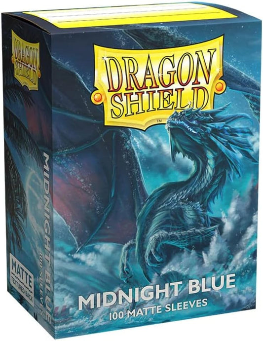 10 Packs Dragon Shield Matte Midnight Blue Standard Size 100 ct Card Sleeves Display Case
