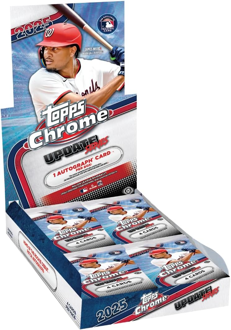 2025 Topps Chrome Baseball Update Hobby Box Factory Sealed 1 Autograhph Card Per Box