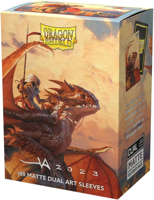 Dragon Shield | Matte Dual Art Standard Size Card Sleeves | 100 CT - Smooth & Tough Premium TCG Sleeves - Compatible with Pokemon, Flesh & Blood, One Piece & Magic the Gathering | The Adameer