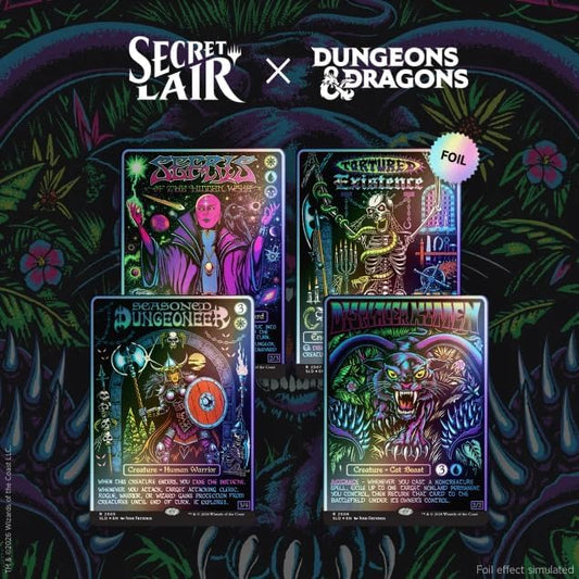 Magic: The Gathering Secret Lair x Dungeons & Dragons: Black Lights & Dark Dungeons Foil Edition