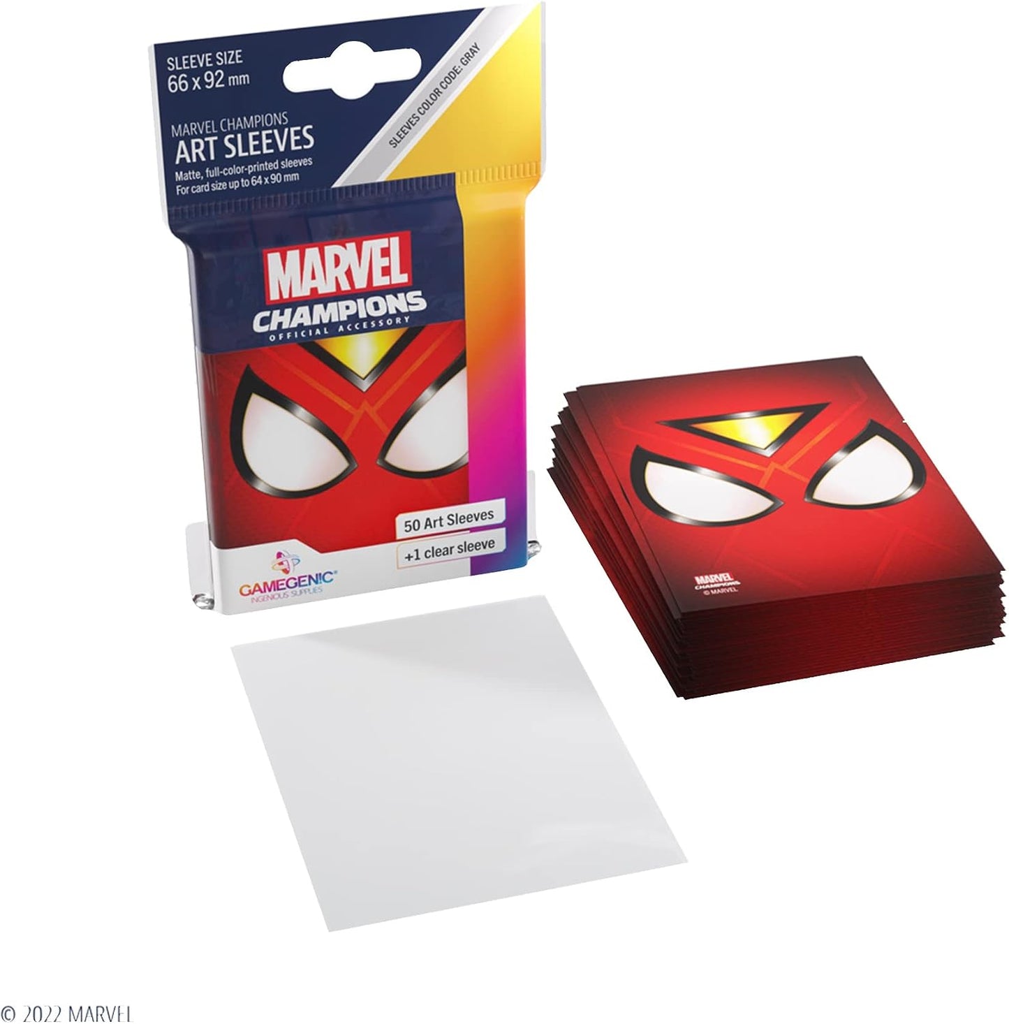 Gamegenic Marvel Champions The Card Game Official Spider-Woman Art Sleeves | Pack of 50 Art Sleeves and 1 Clear Sleeve | Card Game Holder | Use with TCG and LCG Games | Made by Fantasy Flight Games