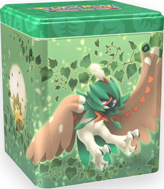 Pokemon TCG: Grass Stacking Tin (3 Booster Packs & Coin)