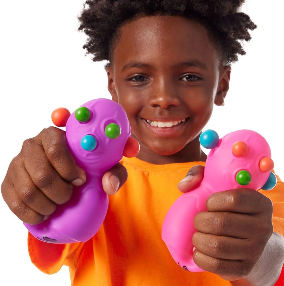 Schylling NeeDoh Panic Pete - Sensory Squeeze Toy - Popping Eyes, Ears & Nose - 4" Tall - Color May Vary (Pack of 1)