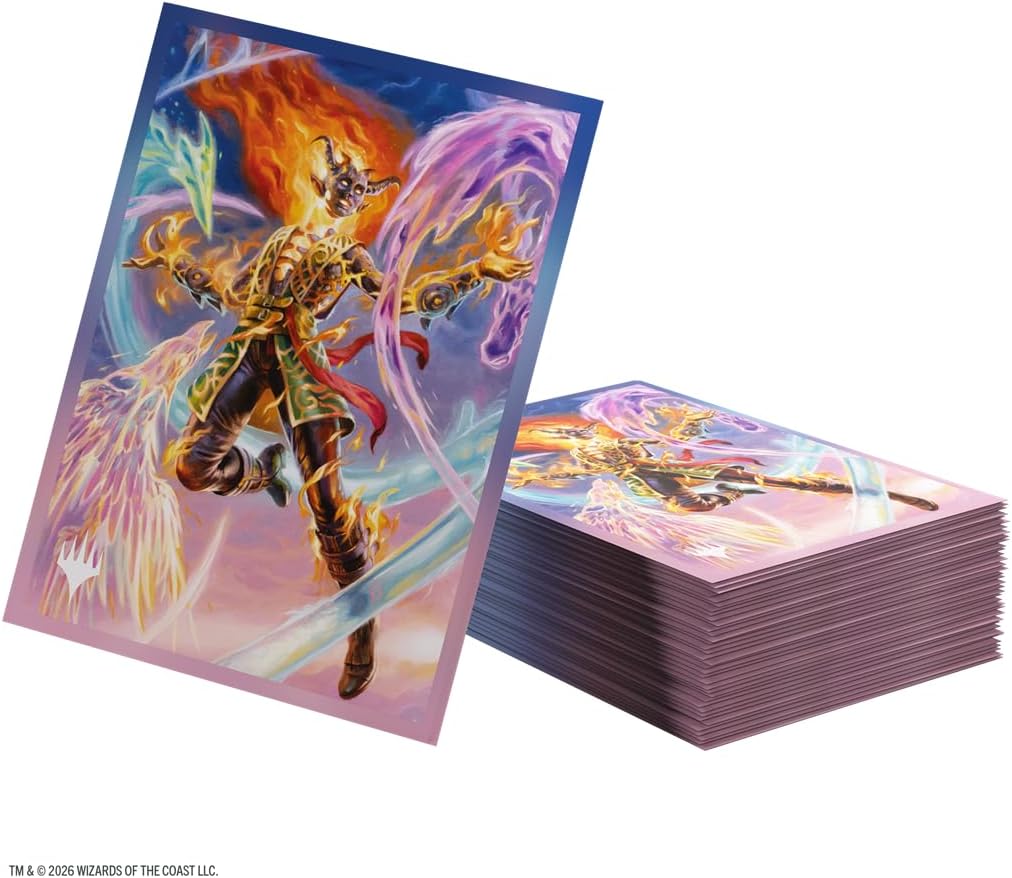 Gamegenic Magic: The Gathering Lorwyn Eclipsed Premium Art Sleeves - Ashling, The Limitless Design, 105 Textured Matte Sleeves, Smooth Shuffle & Card Protection, Full-Color, Acid-Free, PVC-Free