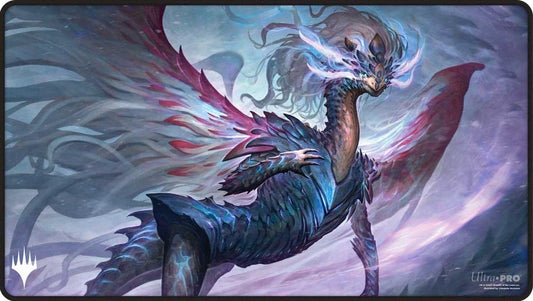Ultra PRO - Tarkir Dragonstorm Shiko, Paragon of The Way Black Stitched Playmat for Magic: The Gathering | Gaming Table Mat, Card Game Accessory, TCG Playmat, Tabletop Gaming Mat