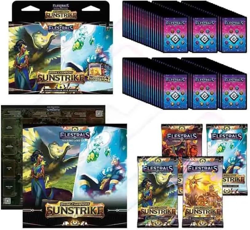 Elestrals TCG Sunstrike Hera Vs. Aeolus Double Starter Deck [2 Decks & 4 Booster Packs]