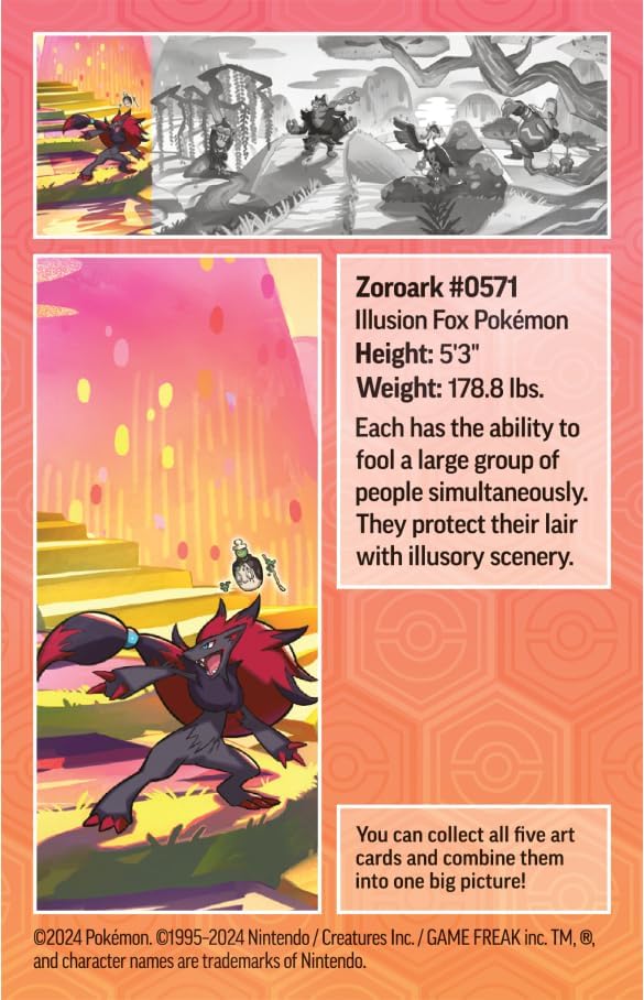 Pokemon TCG: Scarlet & Violet—Shrouded Fable Mini Tin – Zoroark (2 Booster Packs & 1 Sticker Sheet)