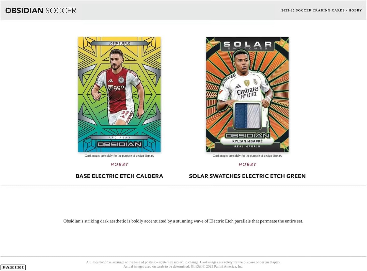 2025/26 Panini Obsidian Soccer Hobby Box