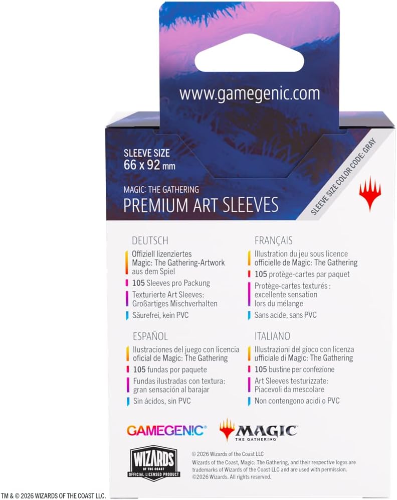 Gamegenic Magic: The Gathering Lorwyn Eclipsed Premium Art Sleeves - Twilight Diviner Design, 105 Textured Matte Sleeves, Smooth Shuffle & Card Protection, Full-Color, Acid-Free, PVC-Free