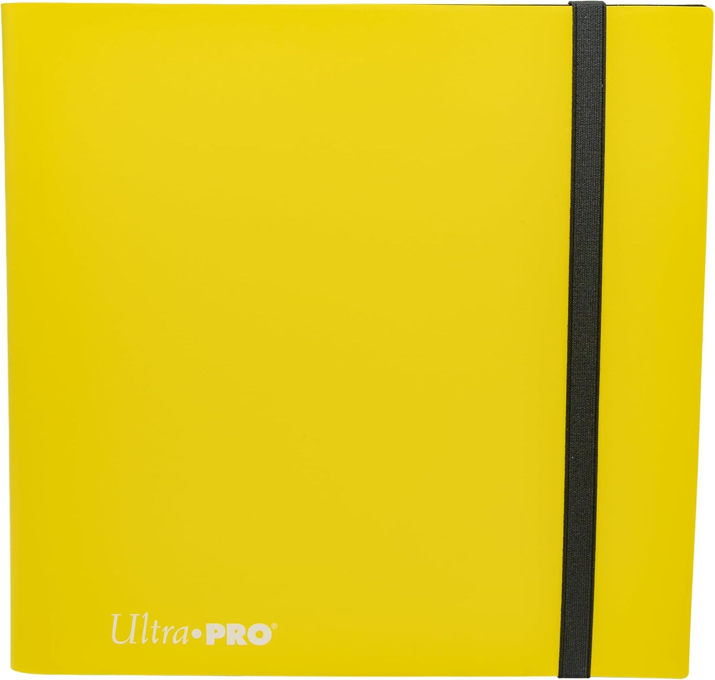 Ultra PRO Eclipse 12-Pocket Lemon Yellow PRO-Binder for 480 Cards - Standard Size, Protects Collectible, Gaming, Sports Cards in Ultra PRO Deck Protector Sleeves