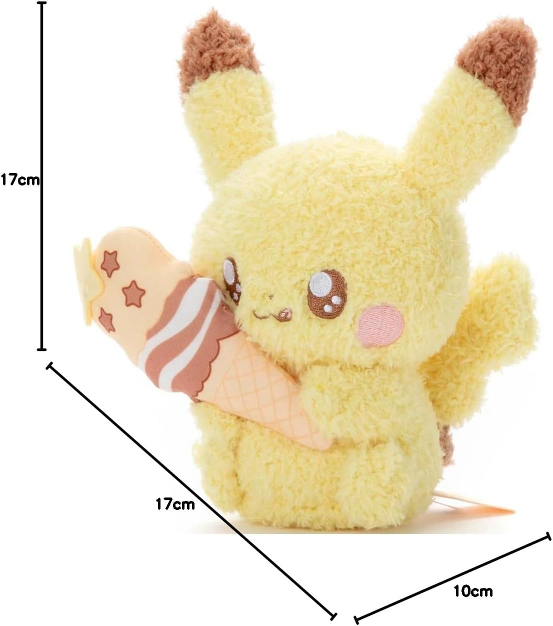 Takara Tomy Pokepiece Plush (Sweets Ver.) Pikachu Plush Toy Height Approx. 6.7 inches (17 cm)