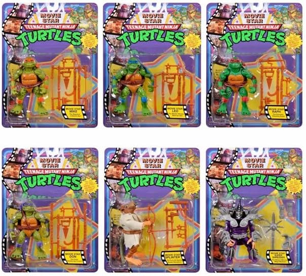 Teenage Mutant Ninja Turtles TMNT Movie Star Action Figure Set - 6 Pack