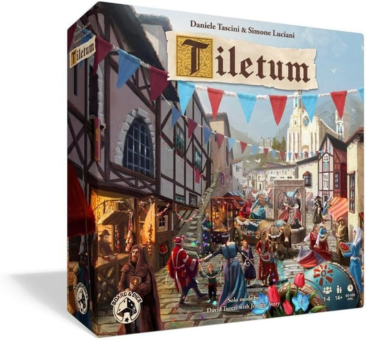 Board & Dice: Tiletum - A Deeply Thematic Dice-Management Eurogame, Play As Merchants in The Early Days of The Renaissance, Ages 14+, 1-4 Players, 60-100 Minute Playing Time