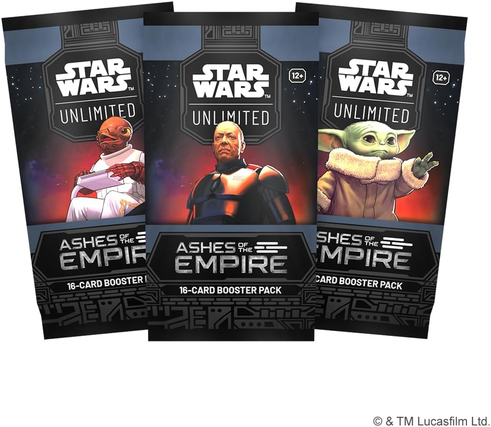 Asmodee Star Wars: Unlimited TCG Ashes of the Empire Booster Display - 24 Booster Packs Trading Card Game Expansion Featuring Battle of Endor Characters, Ages 12+, 2+ Players, 20 Minute Playtime