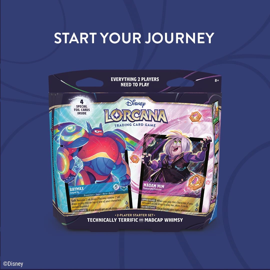 Ravensburger Disney Lorcana TCG: Hyperia City 2-Player Starter Set - Technically Terrific & Madcap Magic