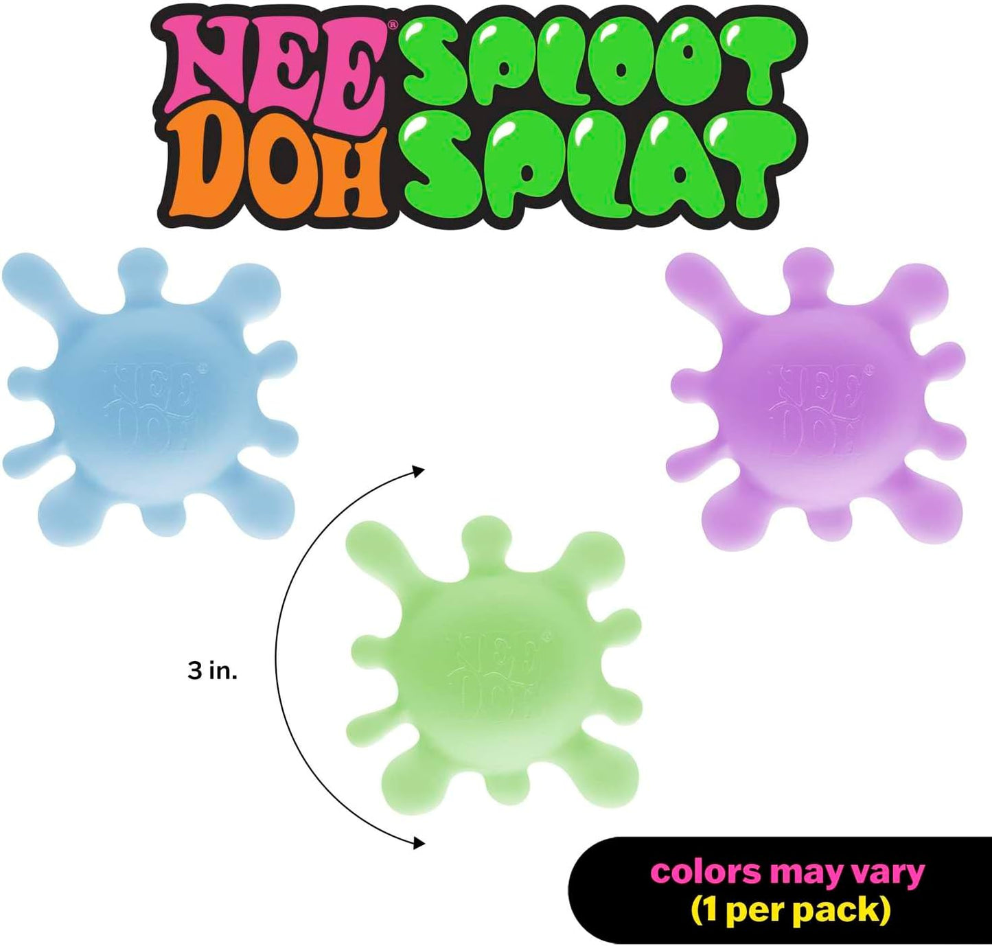 Schylling NeeDoh SplootSplat -The Splat that Sploots - Sensory Toy to Squish, Squeeze, and Pull - Color May Vary (1 Per Pack)