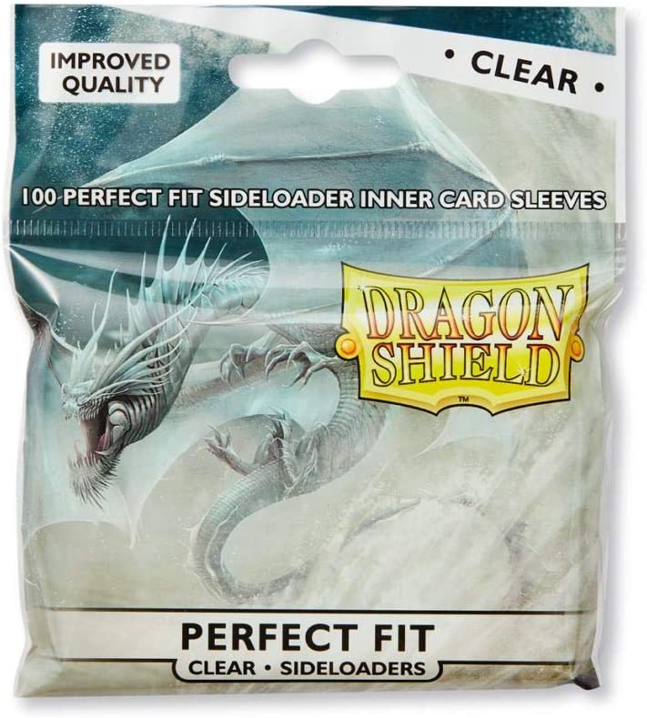 Dragon Shield 100ct Standard Card Sleeves Display Case (10 Packs) - Perfect Fit Sideloader Clear