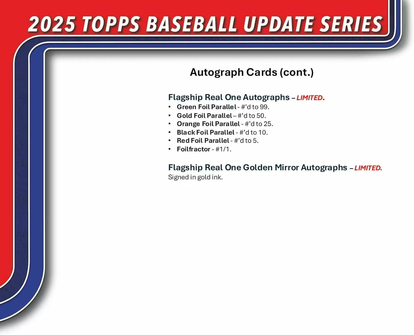 2025 Topps Update Series Baseball Hanger Trading Card Box (Find Hanger Exclusive Diamante Parallels!)