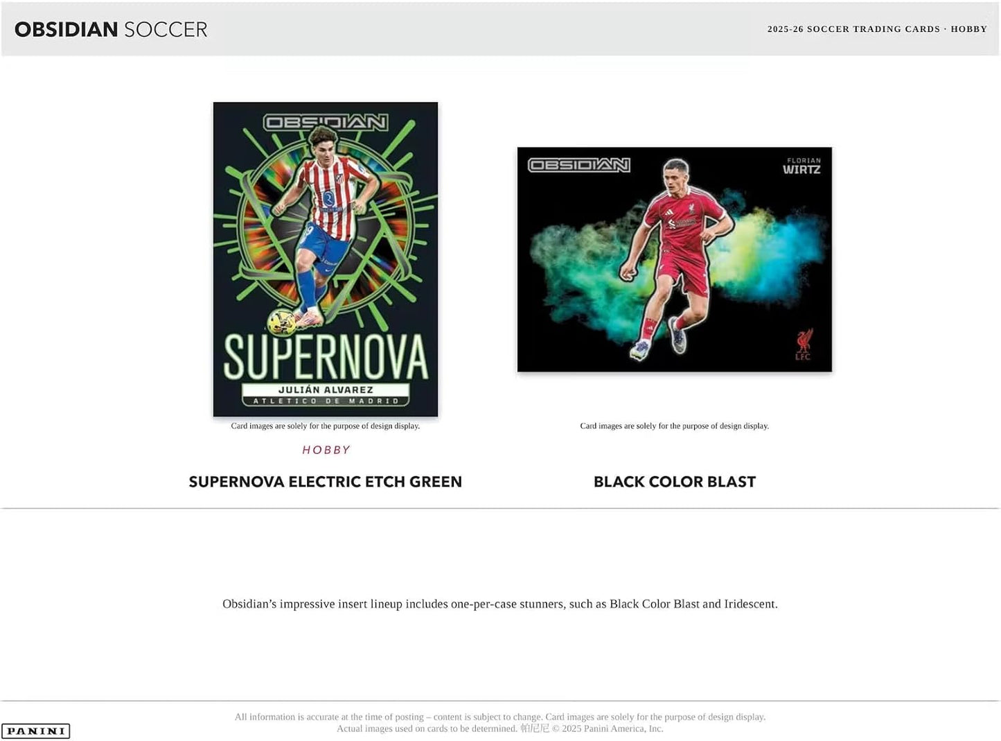 2025/26 Panini Obsidian Soccer Hobby Box