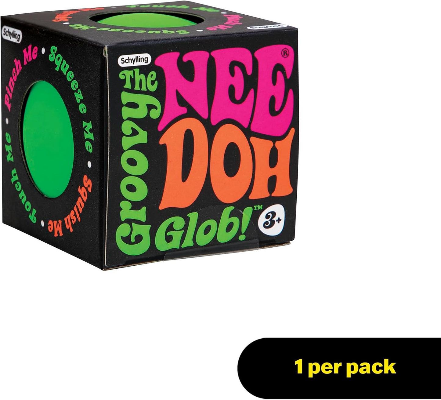 Schylling NeeDoh Original - Sensory Fidget Toy - Green - Ages 3 to Adult , 1 Count