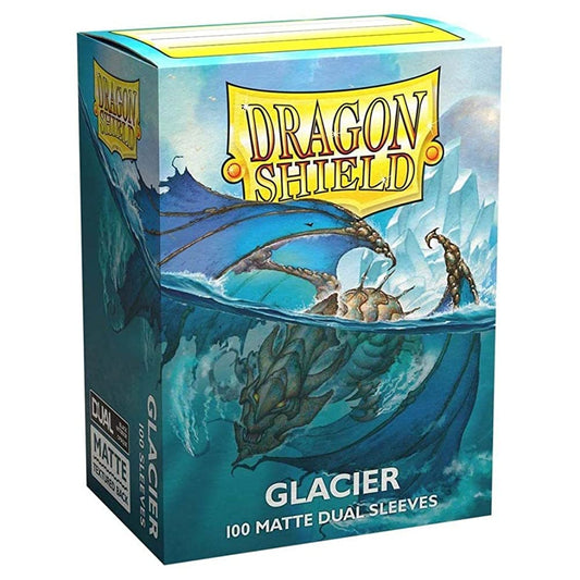 10 Packs Dragon Shield Dual Matte Glacier Standard Size 100 ct Card Sleeves Display Case