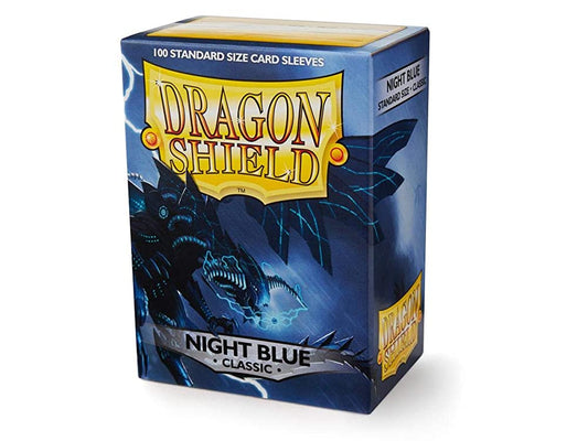 10 Packs Dragon Shield Classic Night Blue Standard Size 100 ct Card Sleeves Display Case
