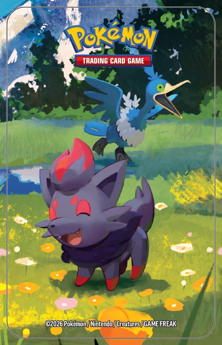 Pokemon TCG: Mega Evolution—Ascended Heroes Mini Tin: Zorua & Cramorant (1 Sticker Sheet, a Pokémon Art Card & 2 Booster Packs)
