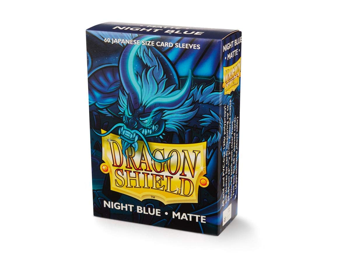 10 Packs Dragon Shield Matte Mini Japanese Night Blue 60 ct Card Sleeves Display Case