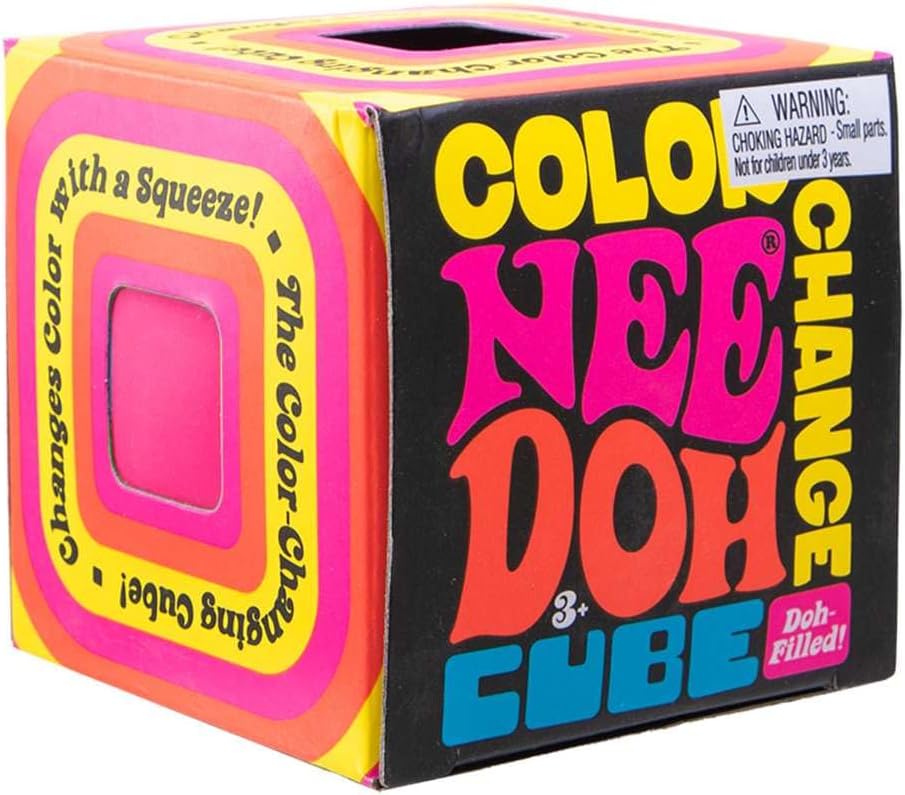 Schylling Needoh Color Change Cube - Sensory Squeeze Toy - Colors May Vary